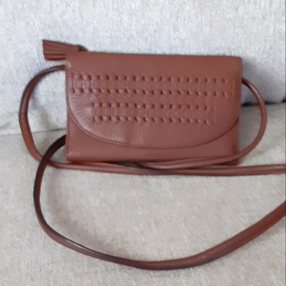 Fossil Handbags - Fossil Elegant Brown Leather Crossbody Bag ,wallet